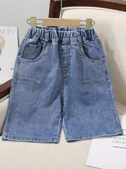 Kids' Denim Shorts with Distressed Finish