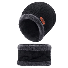 Winter Beanie Hat & Scarf Set for Men & Women