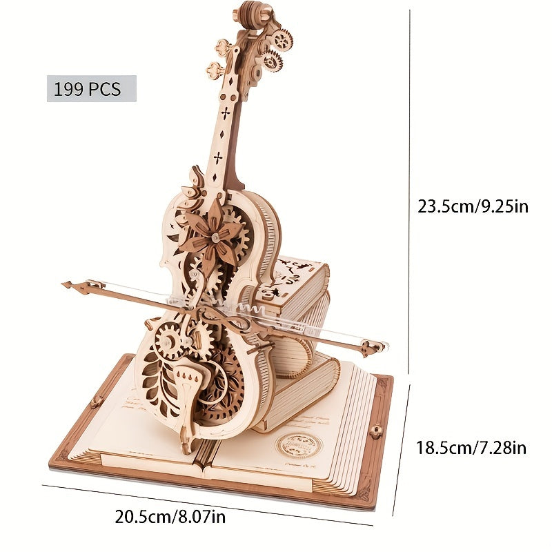 3D Wooden Cello Model Kit: Perfect Gift For Adults