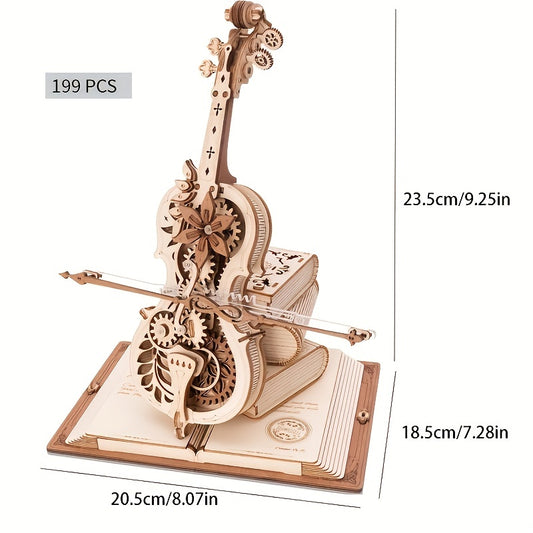 3D Wooden Cello Model Kit: Perfect Gift For Adults