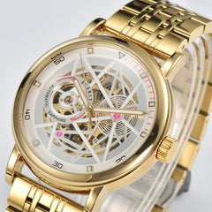 KUERST Men's Double Press Butterfly Buckle Automatic Mechanical Watch