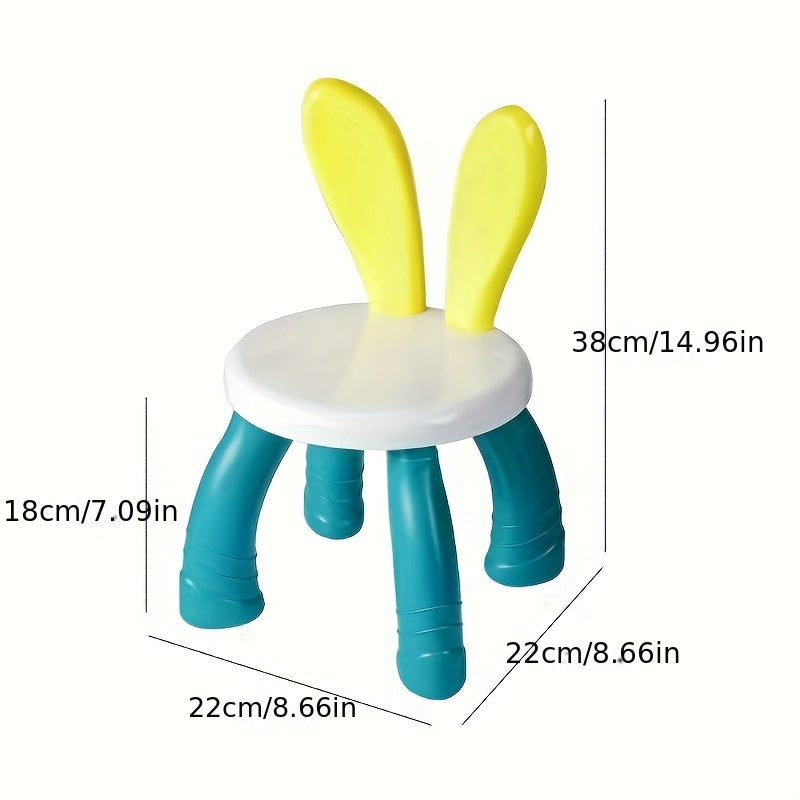 Toddler Activity Plastic Chair Bunny Shape for Indoor/Outdoor Use