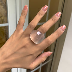 Multicolor Resin Chunky Ring Exaggerated Knuckle Finger Ring for Women