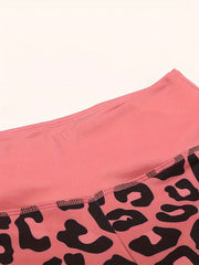 Leopard Print High Waist Yoga Pants - Women's Activewear