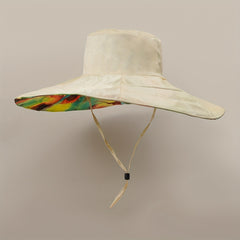 Tie Dye Print Reversible Sun Hat Wide Brim Bucket Hat UV Protection