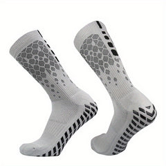 Honeycomb Anti-skid Silicone Football Socks - Breathable Mid-Calf Socks