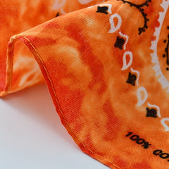 12pcs Tie Dye Double Cashew Flower Square Towel Multifunctional Headscarf