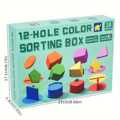Wooden Shape Sorting Box Geometric Shape Sorting Box Wooden Educational Toy