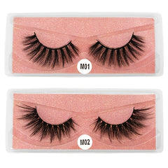 20 Pairs Fluffy 3D Mink Lashes False Eyelashes with Storage Box