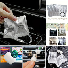 4pcs Car Fragrance Tablets Ocean Lemon Jasmine Cologne Honey Peach