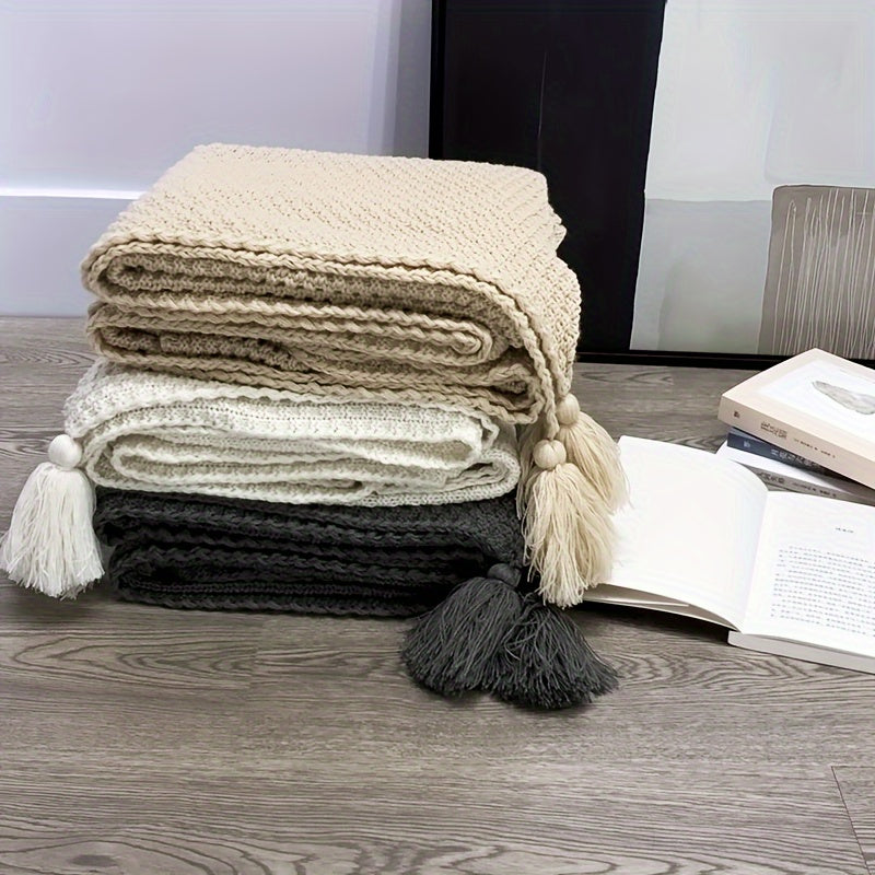 Nordic Wind Sue Knitted Blanket Office Air Conditioning Nap Blanket