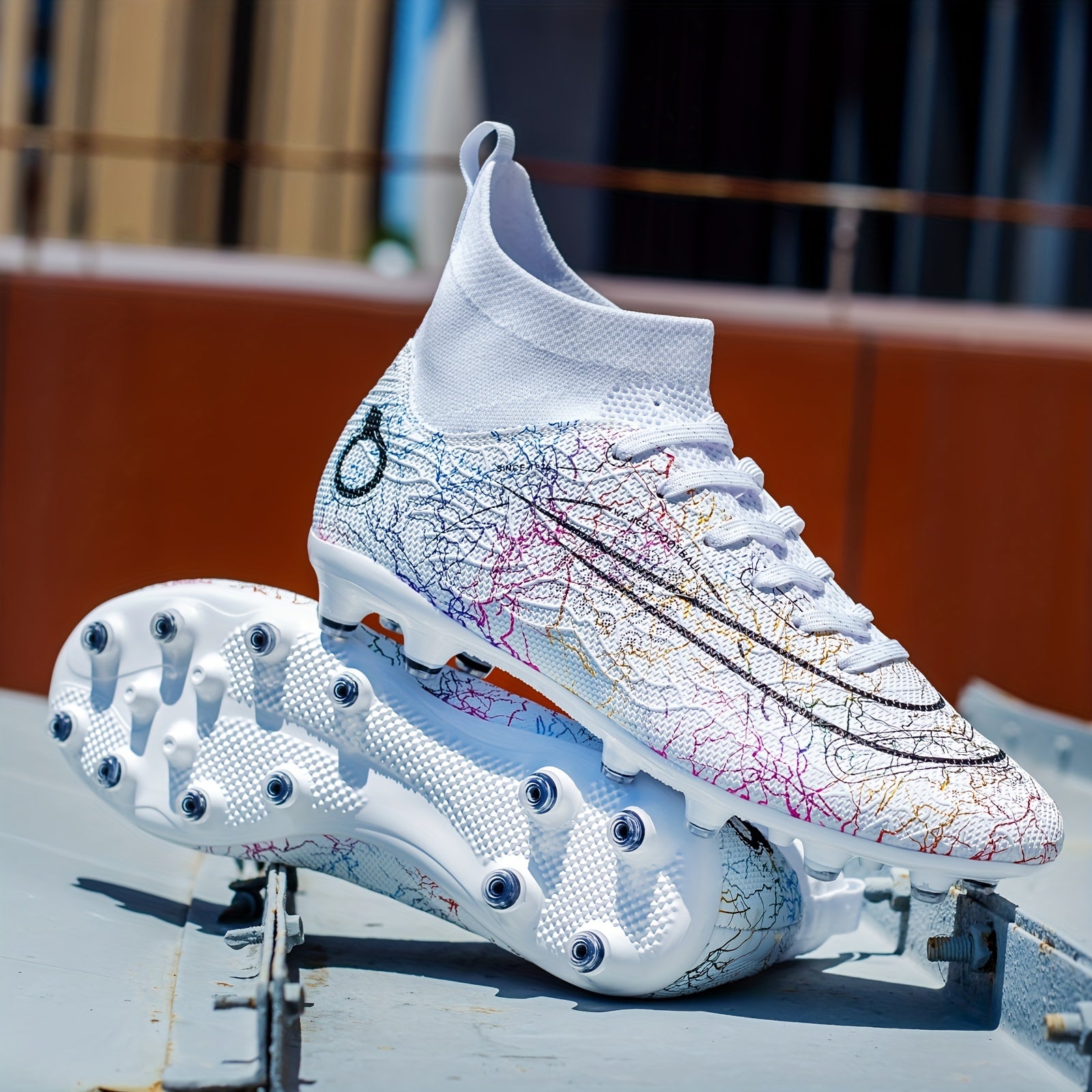 Men's High Top Soccer Boots Spike Shoes for Performance