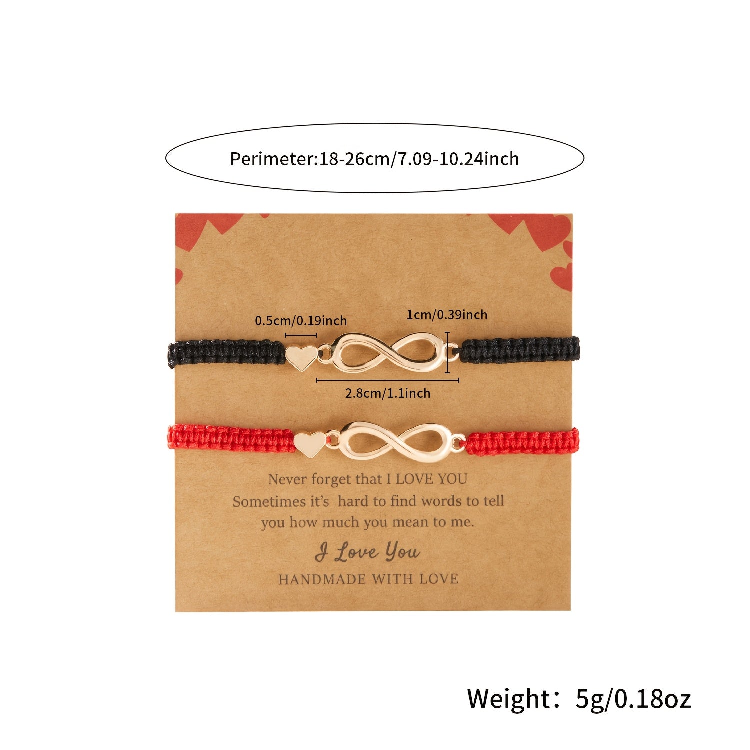 Infinity Symbol Couples Bracelets Set