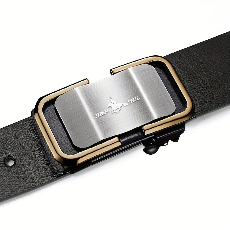 Men's Classic Golden Buckle PU Leather Belt
