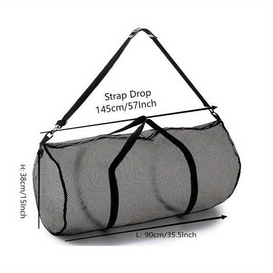 Large Mesh Beach Tote Bag Heavy Duty Football Storage Washable Travel Bag