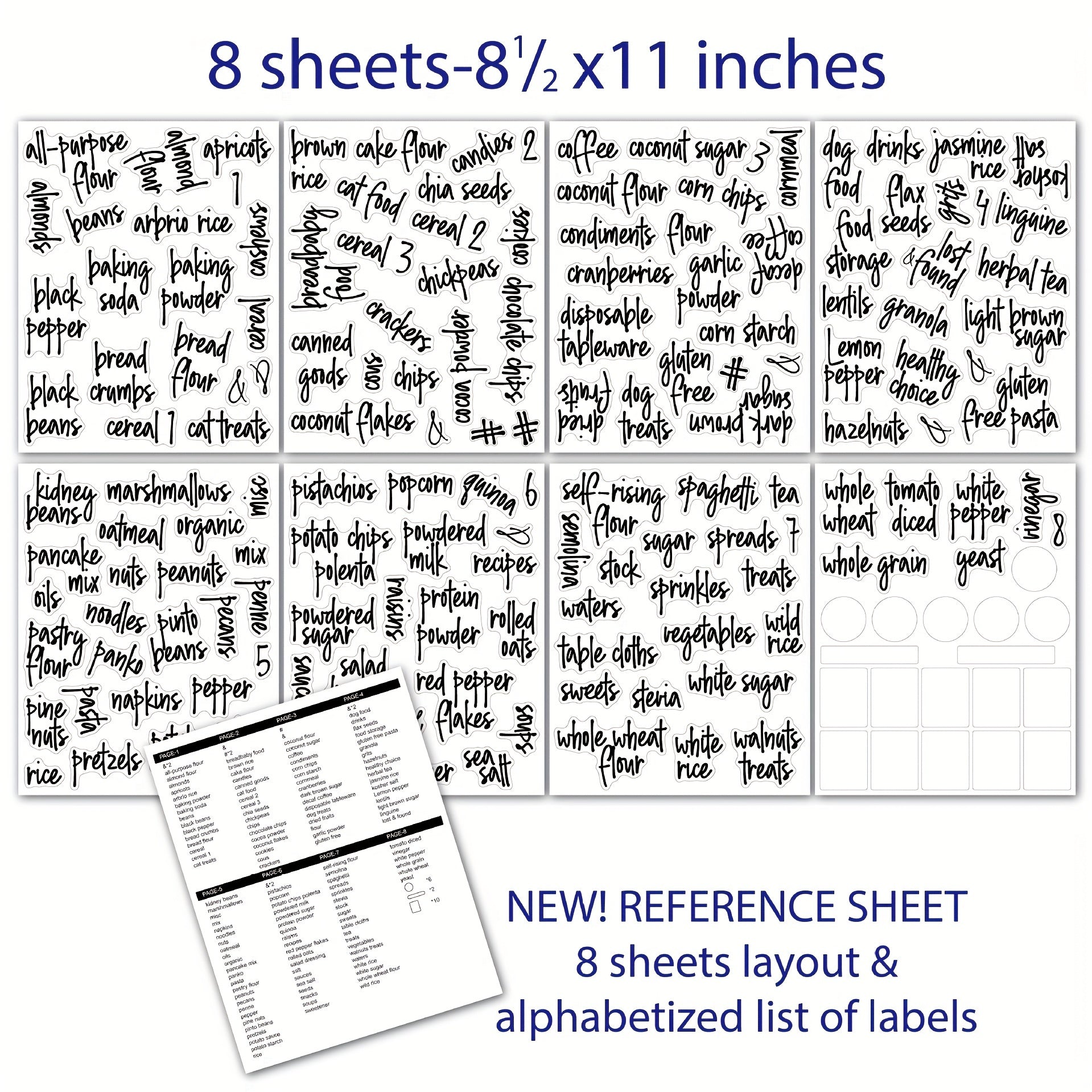168pcs Waterproof Pantry Labels Set