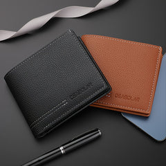 Men's PU Leather Business Wallet Card Holder