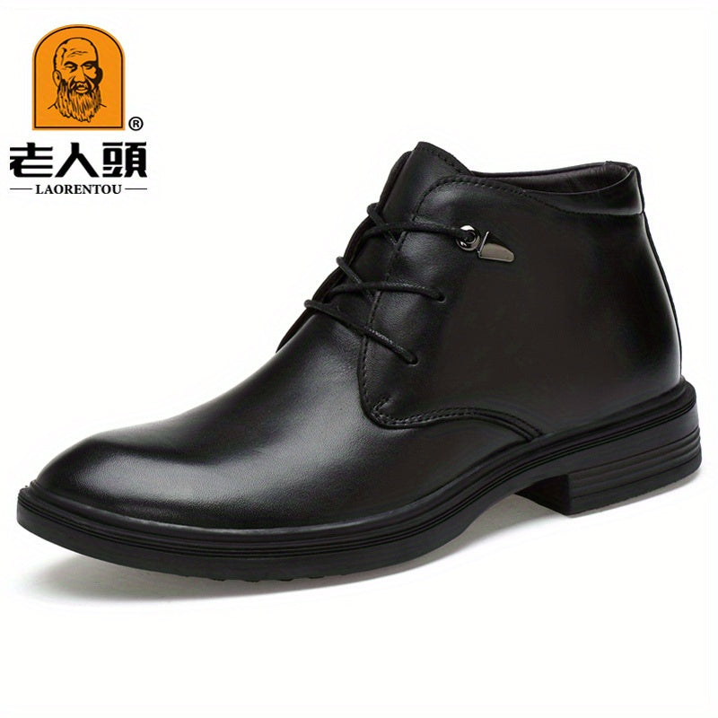 LAORENTOU Crocodile Embossed Oxford Boots