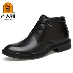 LAORENTOU Crocodile Embossed Oxford Boots
