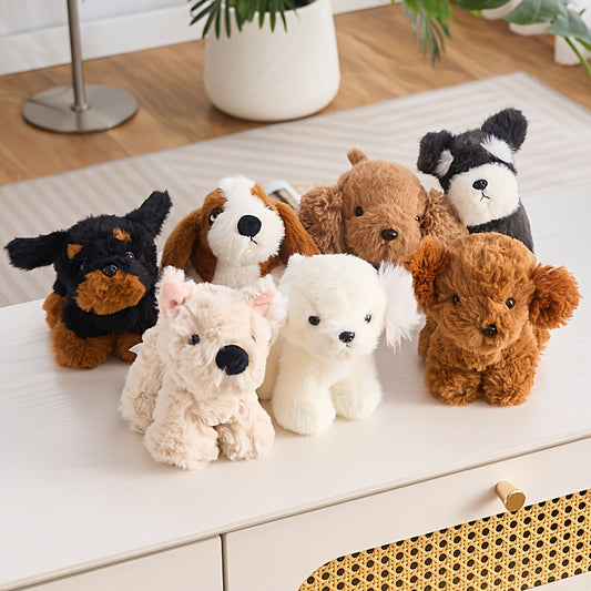 Cute Dog Plush Toys Office Decor Birthday Gift Soft Material Assorted Colors