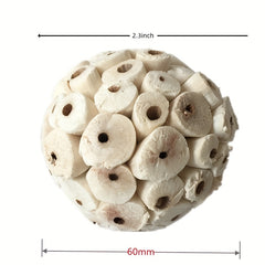 Natural Material Bird Toy for Parrots Soft Chew Ball for Molar Health