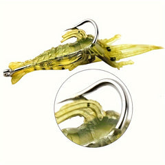 5pcs Bionic Soft Shrimp Lure with Hook for Freshwater & Saltwater