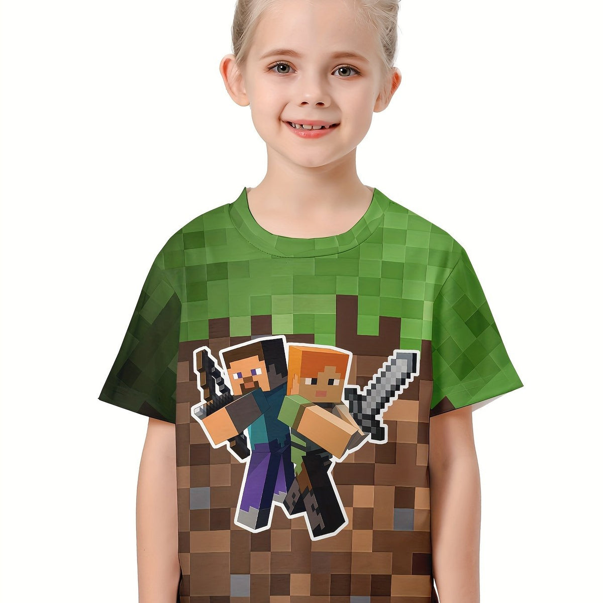 Kids Graphic Game Man T-shirt Short Sleeve Sports Summer Gift 4-14y