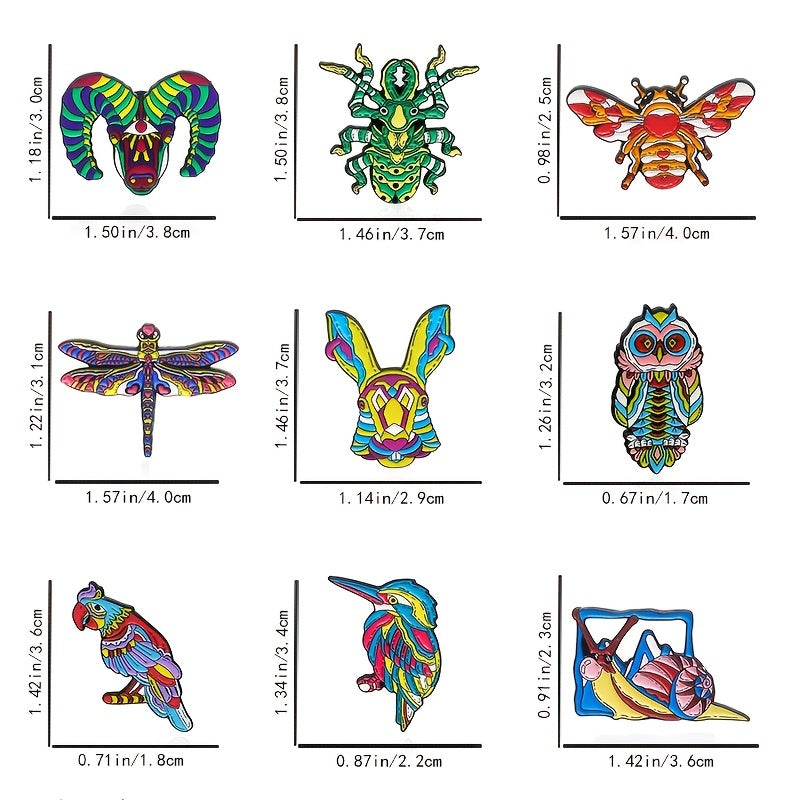 Colorful Insect Brooch Pin