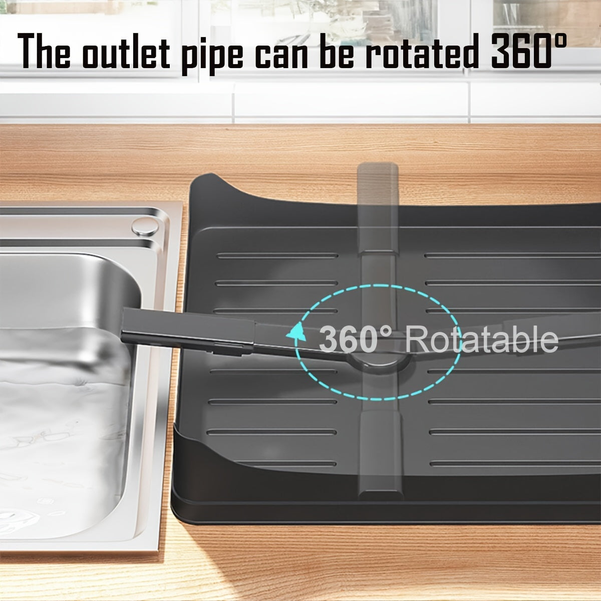 Double Layer Kitchen Draining Rack with Bowl Holder