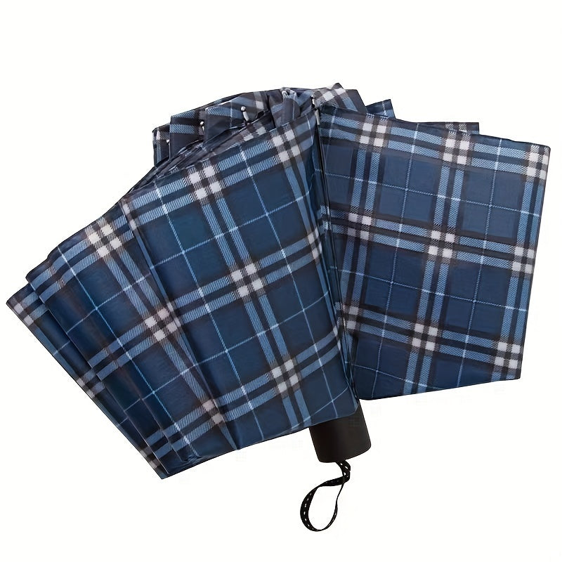 Travel Umbrella Windproof Rainproof Ten Bone Grid Large