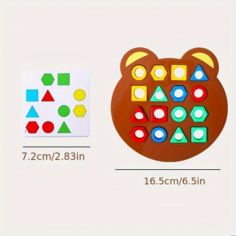 Kids Geometry Shape Matching Game Set Colorful Shape Sorting Educational Toy