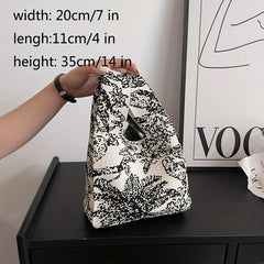 Flower Pattern Tote Handbag Crochet Bag