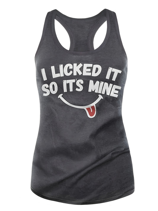  Funny Slogan Print Tank Top for Women