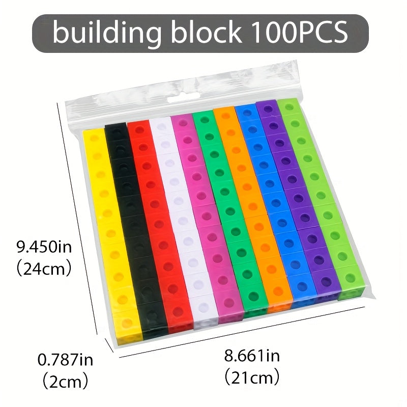 100pcs Colorful Building Blocks for Early Learning
