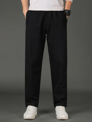Men's Solid Slim Straight Casual Pants