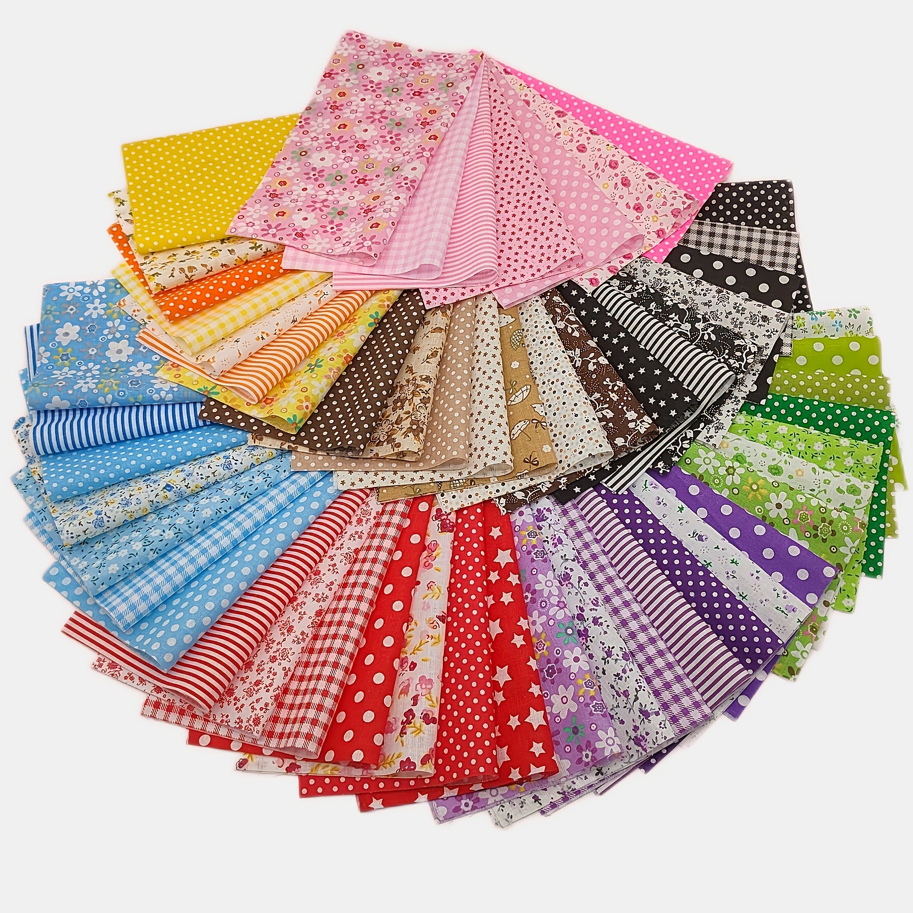 56pcs Square Patchwork Cloth Group Pre cut DIY Cloth Pieces 4 Specifications