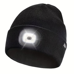 Unisex Beanie Hat with LED Light Hands-Free Headlamp