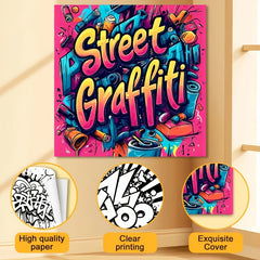Street Graffiti Coloring Book for Adults - Urban Art Theme