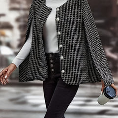  Women's Tweed Cape Sleeve Blazer