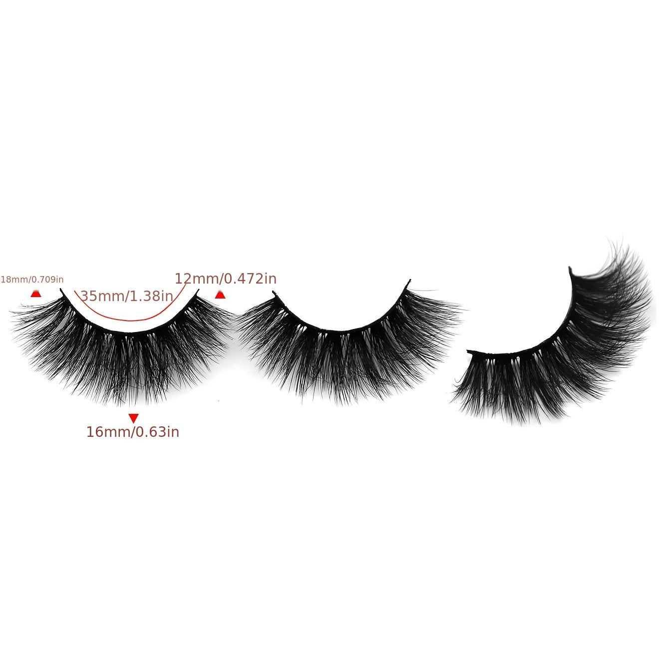 7 Pairs Full Strip Eyelashes Thick Curling 18mm Fluffy False Eyelashes