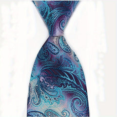 Men's Striped Floral Jacquard Necktie Business Wedding Party Gift