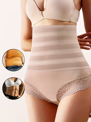 Lace Trim Shaping Panties Tummy Control Butt Lifting Women's Underwear