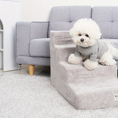 Soft & Stylish Pet Stairs 4 Steps for Bed & Sofa Accessibility