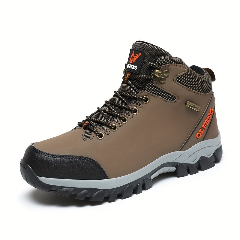 Men's Solid Ankle Boots for Outdoor Activities