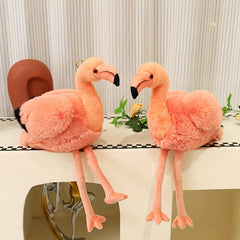 45cm Bright Pink Flamingo Plush Toy with Yellow Beak, Kids Room Decor Gift