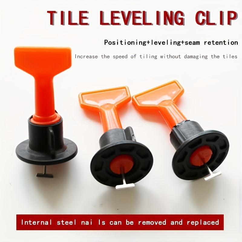 50pc Ceramic Tile Leveler Steel Needle Cross Card Magnetic Tile Leveler
