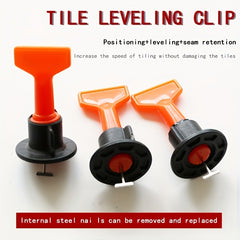 50pc Ceramic Tile Leveler Steel Needle Cross Card Magnetic Tile Leveler