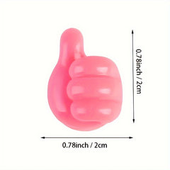 10pcs PVC Thumb Wall Hooks Funny Cord Holders For Cables
