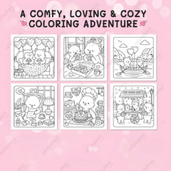Deluxe Paws & Hearts Coloring Book - 20 Pages - Unique Cover Design