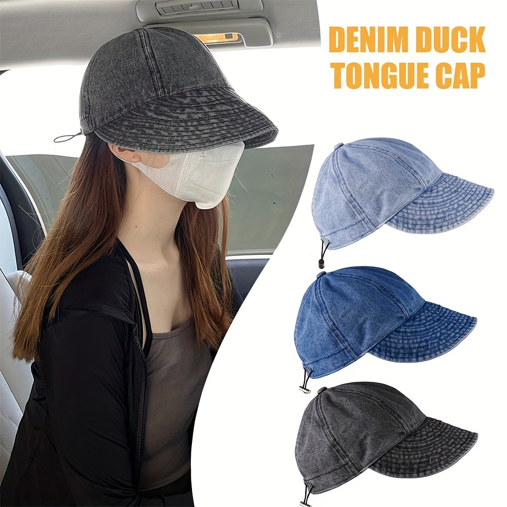 Adjustable Denim Sun Hat UV Protection Bucket Hats for Women